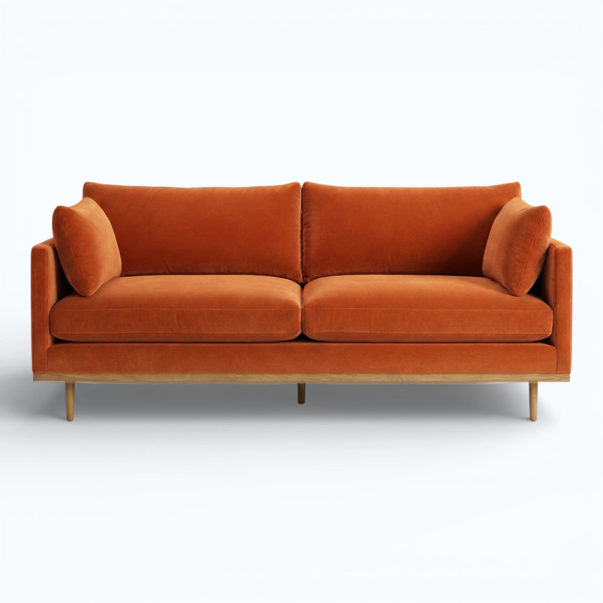 Sunset Velvet Blood Orange Sofa