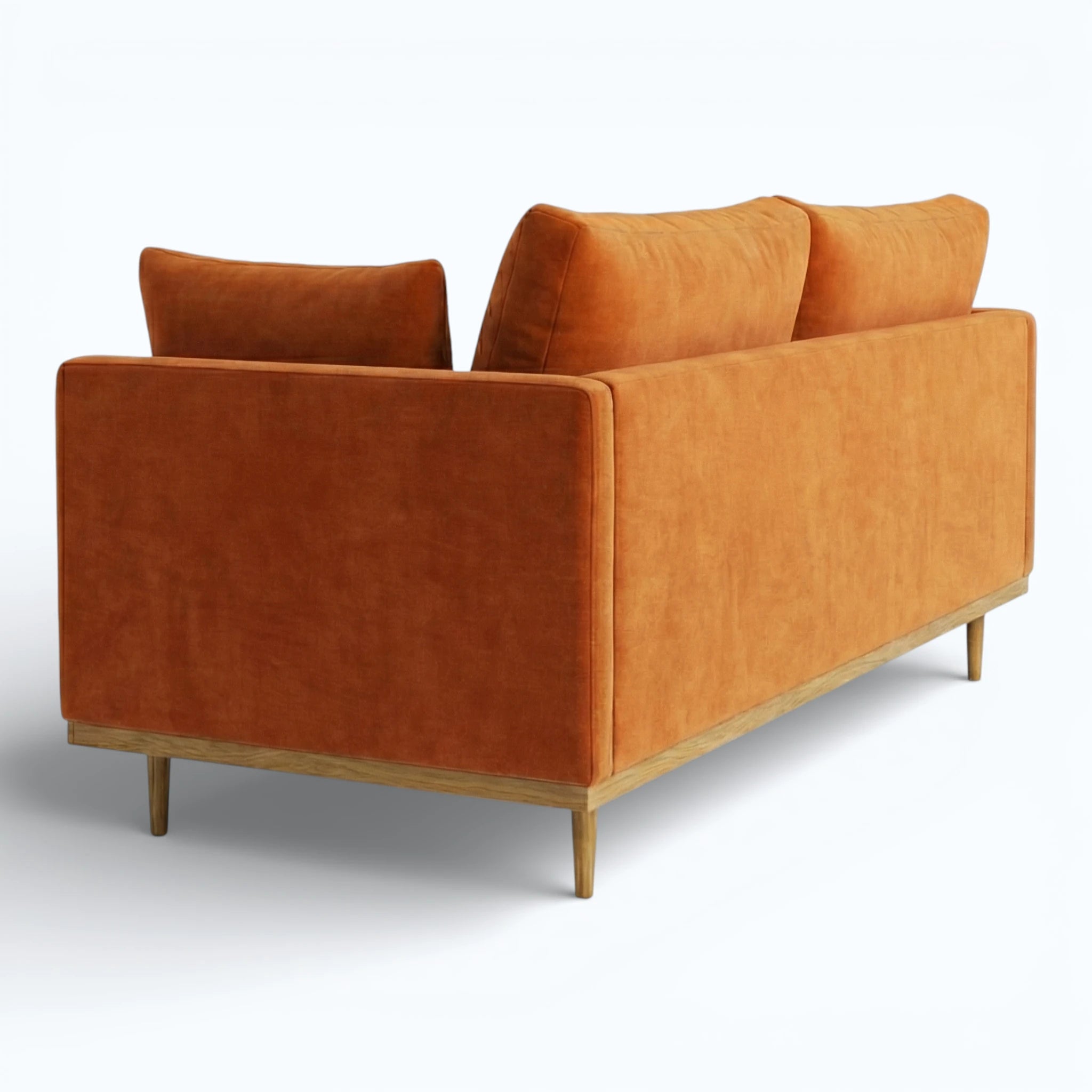 Sunset Velvet Blood Orange Sofa
