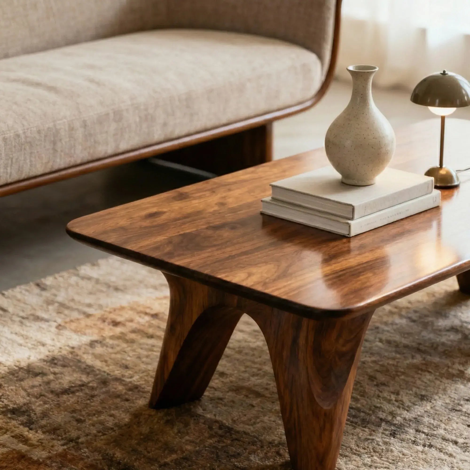 Laurel Sculpted Wood Coffee Table