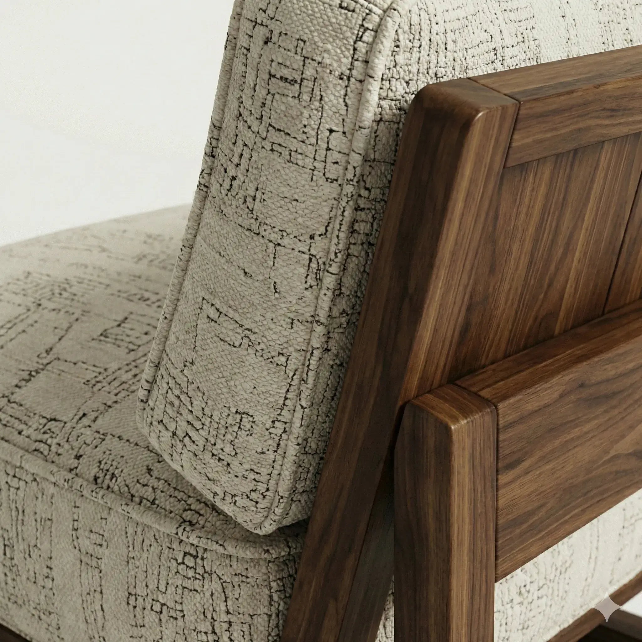 Kismet Armless Lounge Chair in Textured Oat