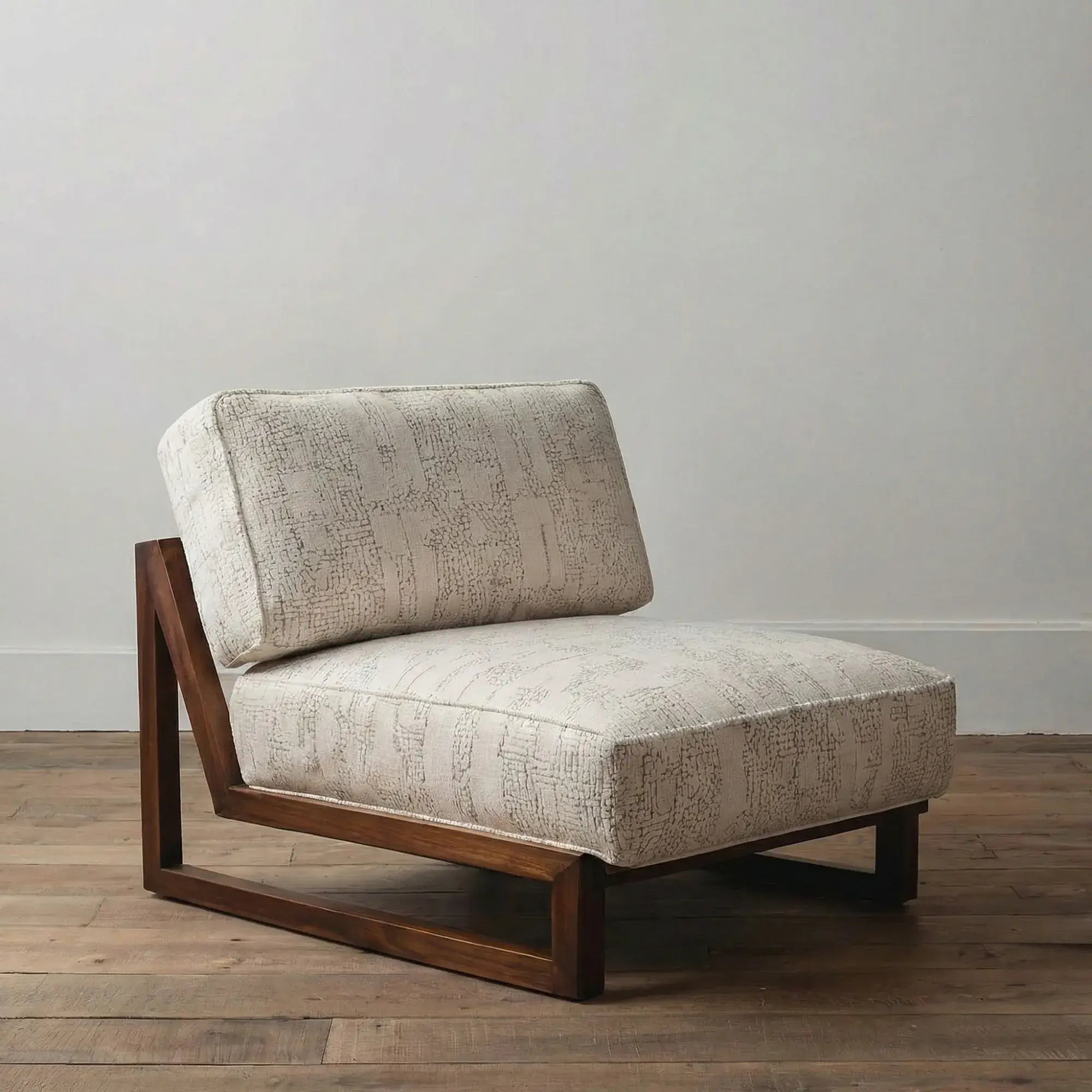 Kismet Armless Lounge Chair in Textured Oat