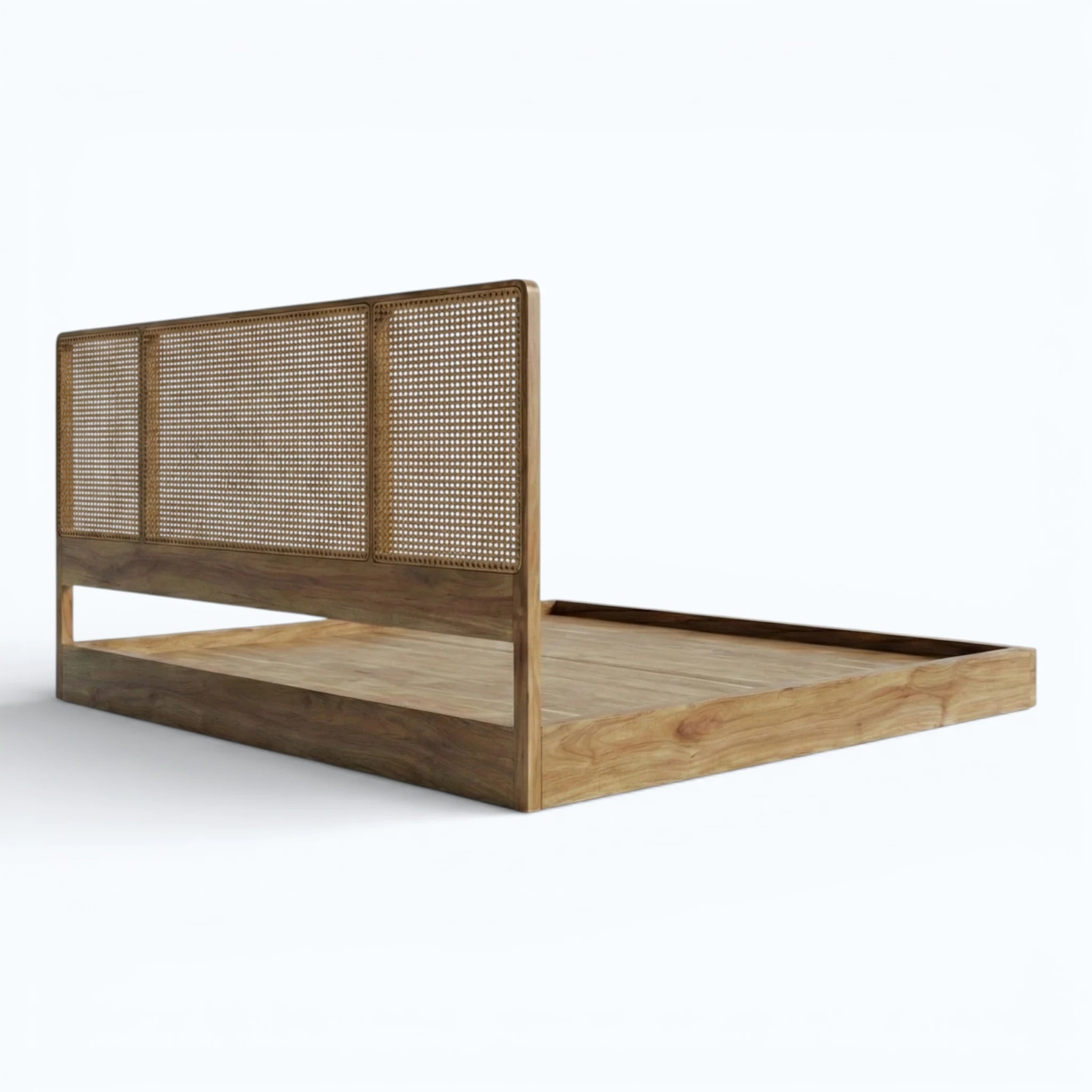 Solara Woven Platform Bed Queen Size
