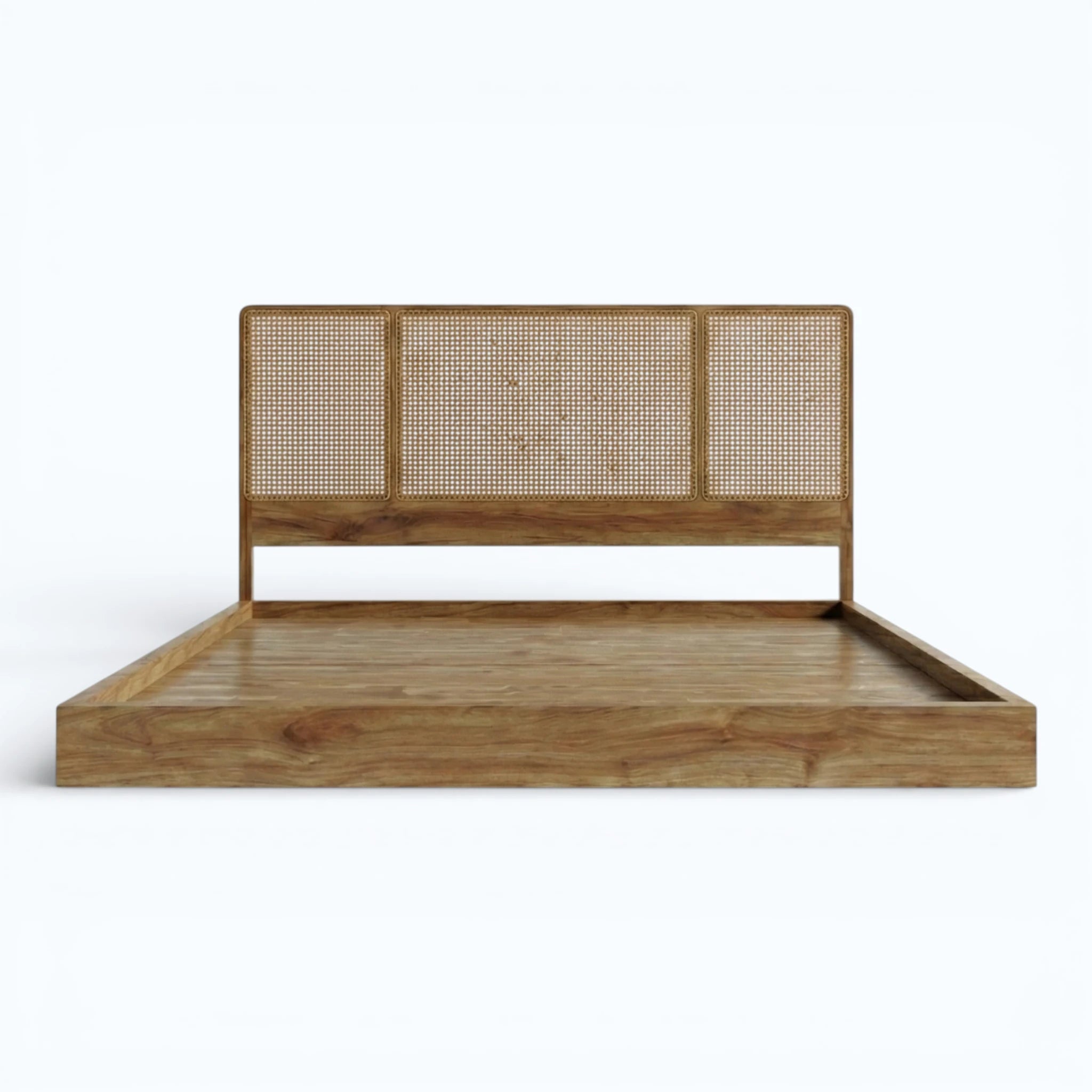 Solara Woven Platform Bed Queen Size