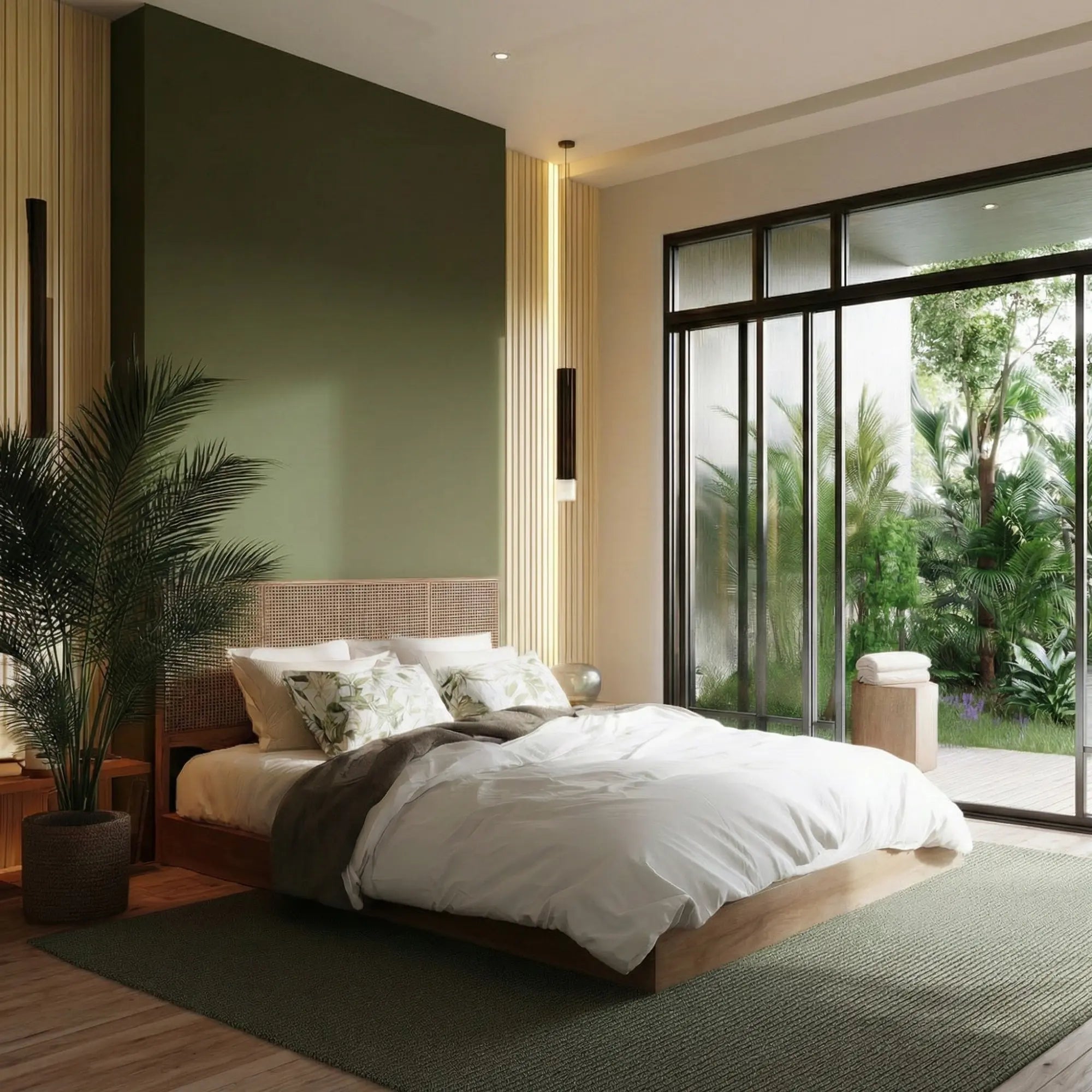 Solara Woven Platform Bed Queen Size