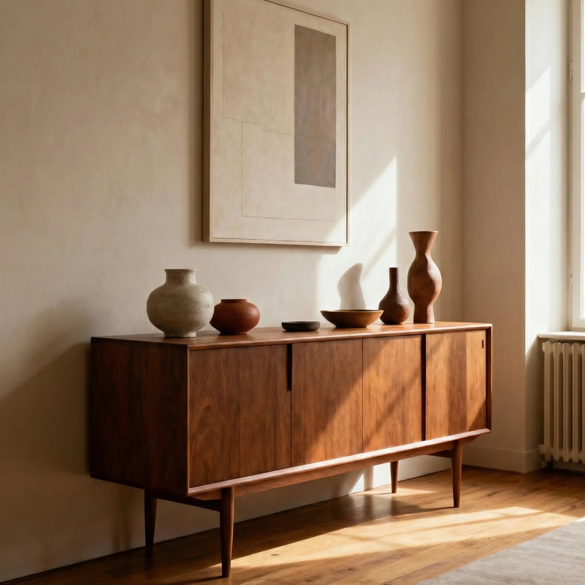 Silas Mid-Century Dresser in Honey Teak